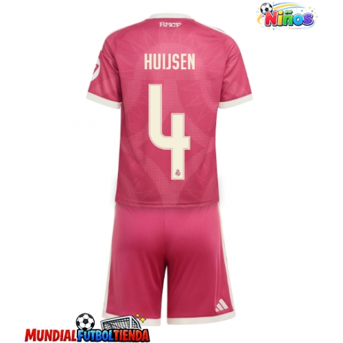 Camiseta Real Madrid Dean Huijsen #4 Tercera Equipación Replica 2026-27 para niños mangas cortas (+ Pantalones cortos)